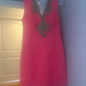 Elegant Pink Sleeveless Dress